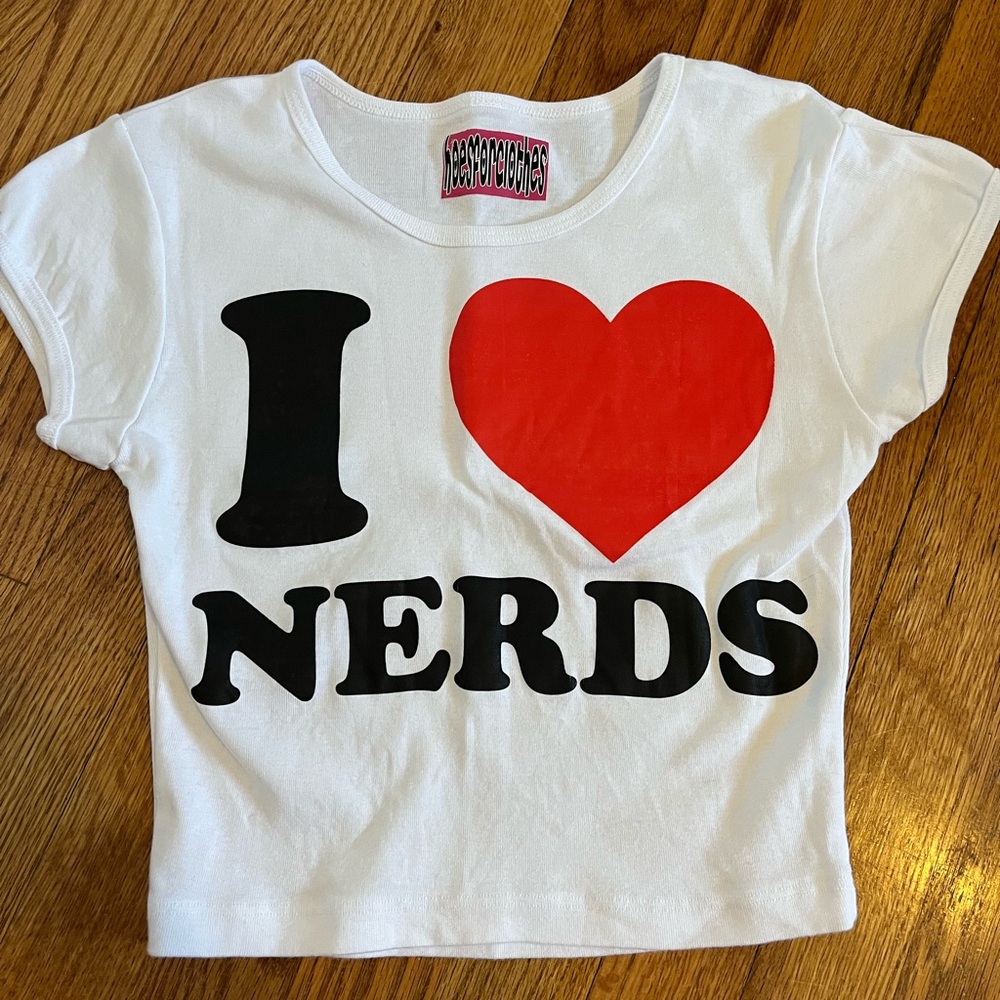 I ❤️ NERDS baby tee from hoesforclothes